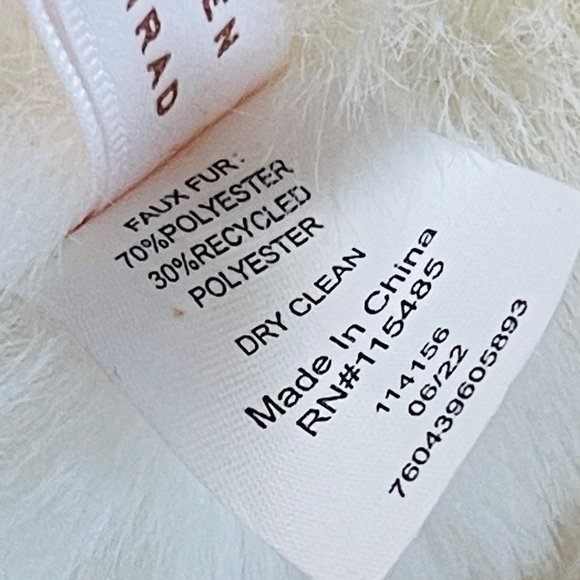 Lauren Conrad White Faux Fur Scarf Neck Wrap Soft  Accessory Fall Winter Warm - Picture 4 of 5